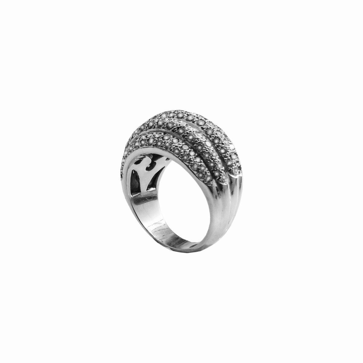 Anello in Oro Bianco e Diamanti