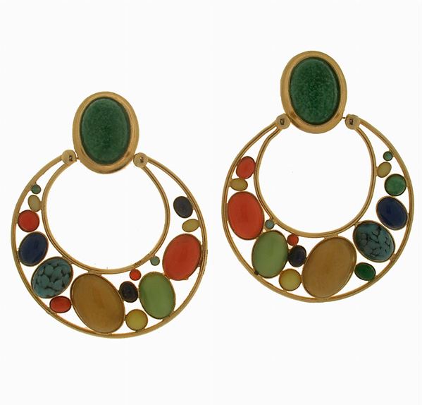 ARTIGIANA FIORENTINA BIGIOTTERIA - Pair of ear clips, Artigiana Fiorentina Bigiotteria