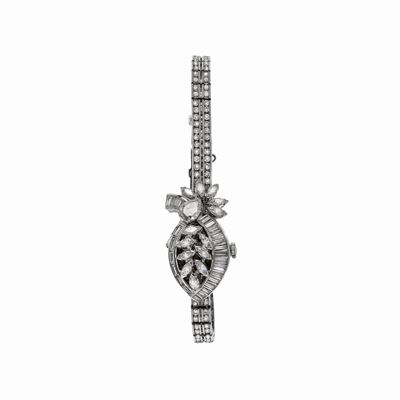 Bracciale Orologio in Platino,oro Bianco e Diamanti
