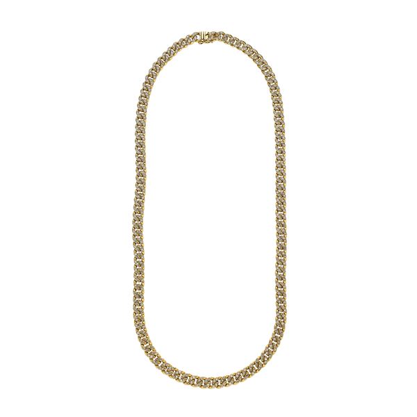 Necklace in yellow gold and diamonds  - Auction Antique Jewelry, Modern and Watches - Curio - Casa d'aste in Firenze