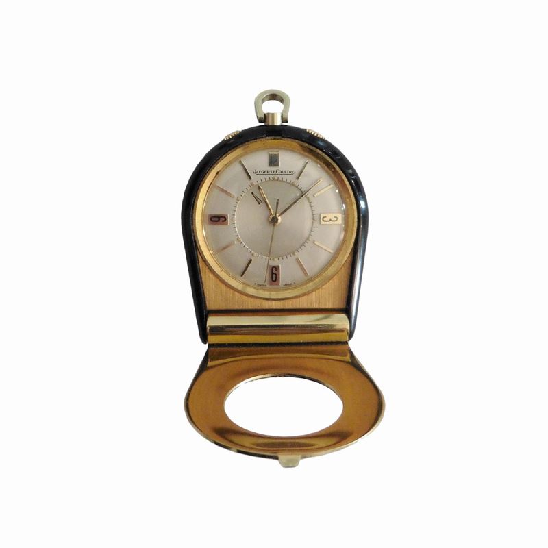Jaeger Lecoultre - Sveglia da Viaggio in Oro Giallo e Smalto Nero Jager Lecoultre