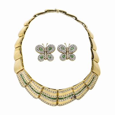 Parure Composta da Paio di Orecchini e Girocollo Spallanzani