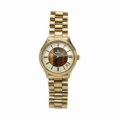 Orologio da Polso in Oro Giallo e Occhio di Tigre Zenith