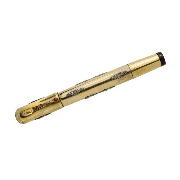 WATERMAN'S : Waterman's Yellow Gold Fountain Pen  - Auction Antique Jewellery, Modern and Watches - Curio - Casa d'aste in Firenze