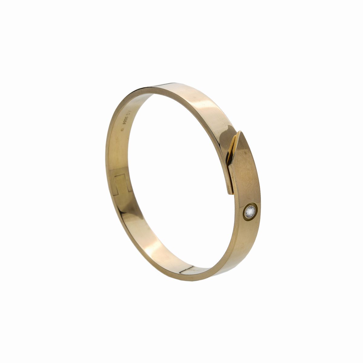 Bracciale Rigido in Oro Giallo e Diamanti Cartier