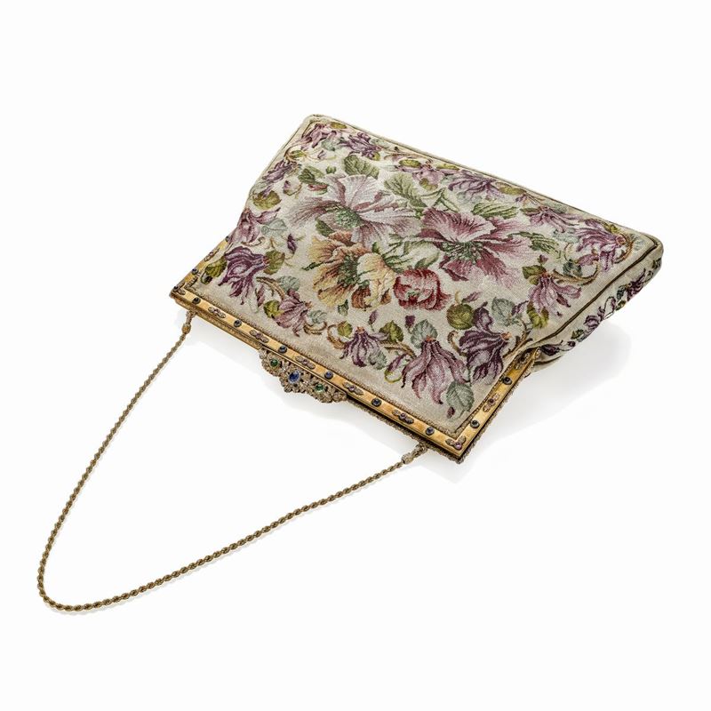 Borsa da Sera in Oro Giallo, Zaffiri, Smeraldi e Rubini Mario Buccellati