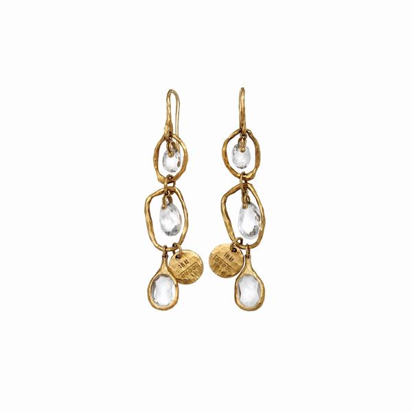 GUCCI - Orecchini in oro giallo e quarzi Gucci