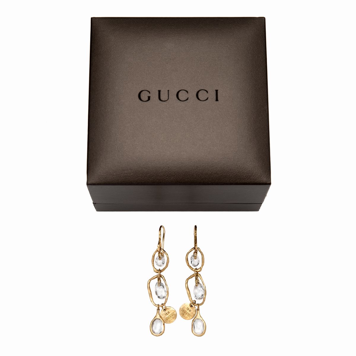 Orecchini in Oro Giallo e Quarzi Gucci