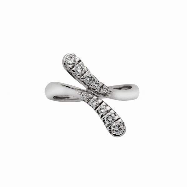 DAMIANI - Anello in oro bianco e diamanti Damiani