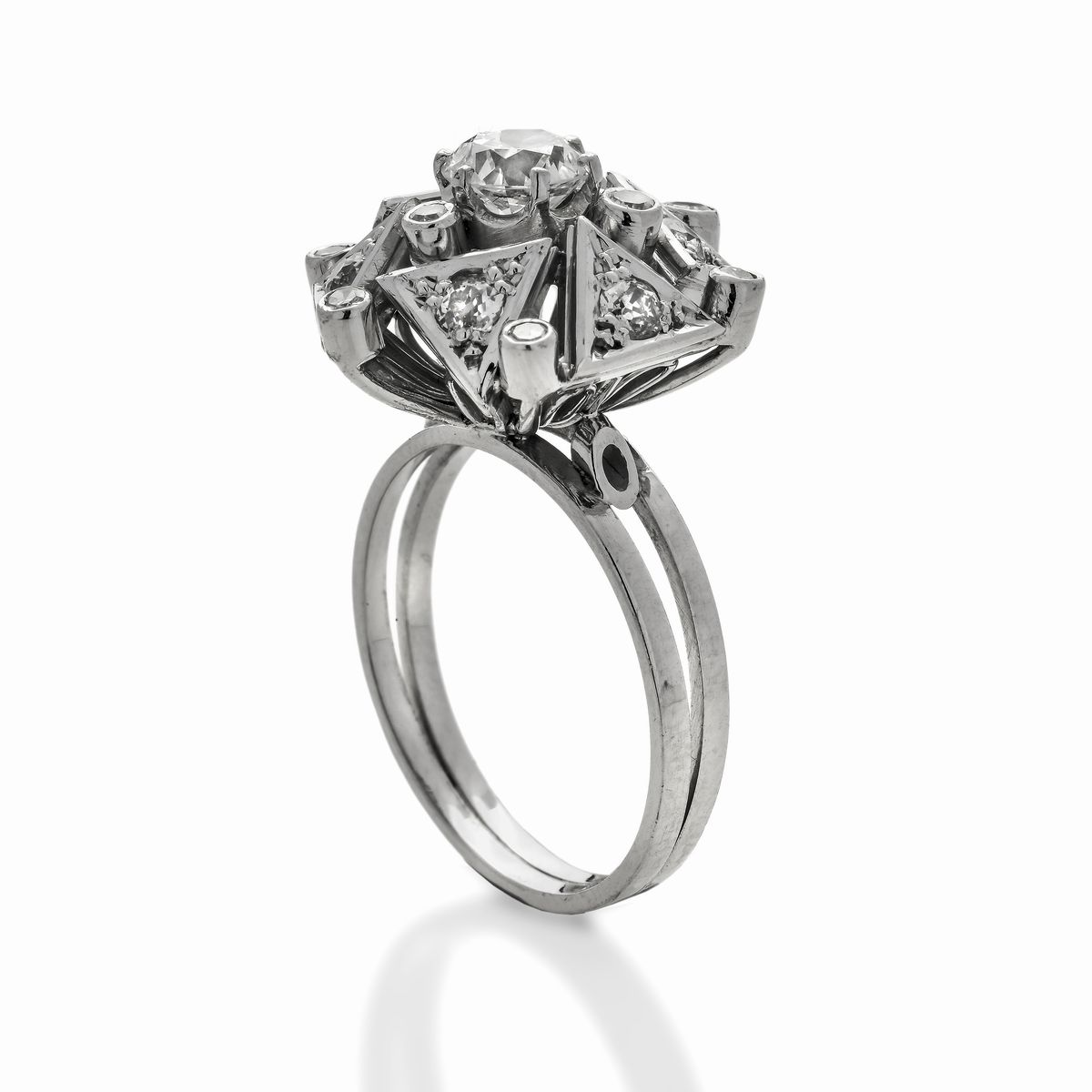 Anello in Oro Bianco e Diamanti
