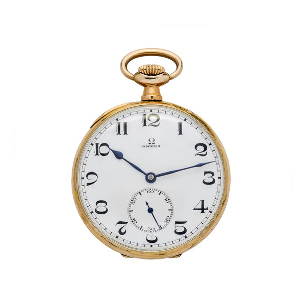OMEGA : Pocket watch in yellow gold Omega  - Auction Antique Jewellery and Modern  - Curio - Casa d'aste in Firenze
