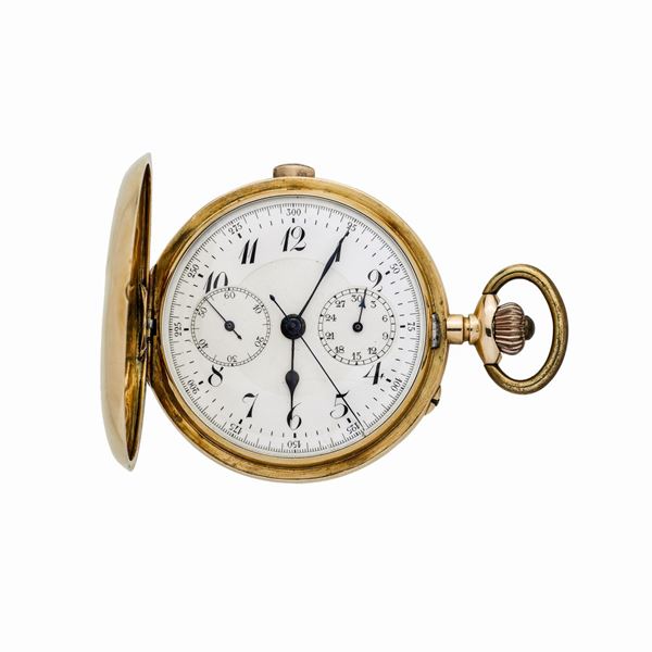 Pocket chronograph in yellow gold