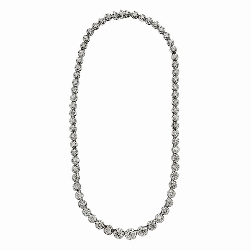 Collier in Oro Bianco e Diamanti