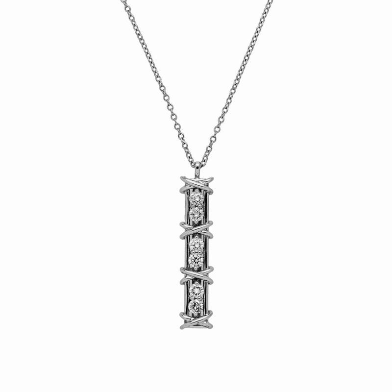 Tiffany & Co - Pendente in Platino e Diamanti, Schlumberger Studios Tiffany&co