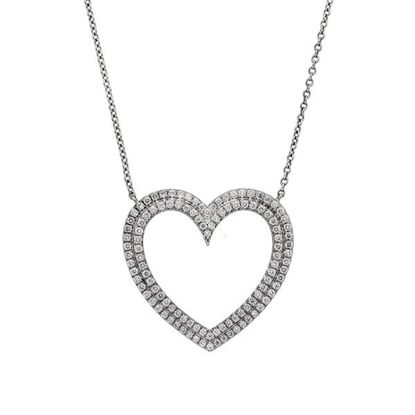 Chain with heart in platinum and diamond Tiffany & Co.
