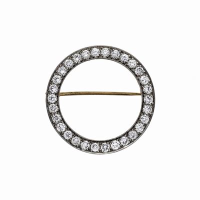 Spilla in Oro Giallo, Palladio e Diamanti Tiffany & Co
