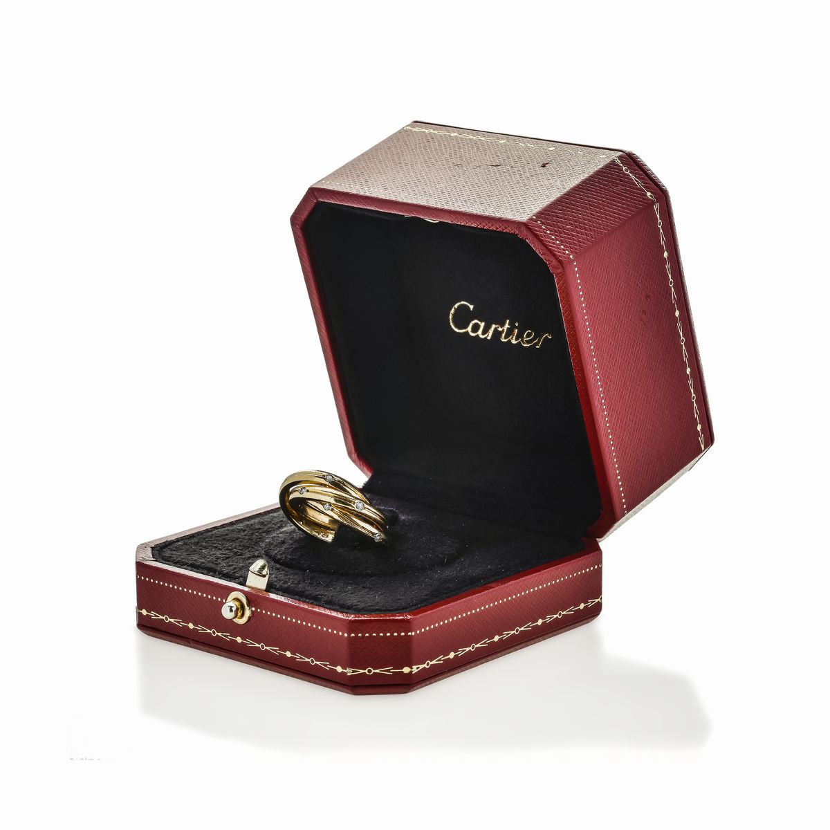 Anello Trinity in Oro Giallo e Diamanti Cartier