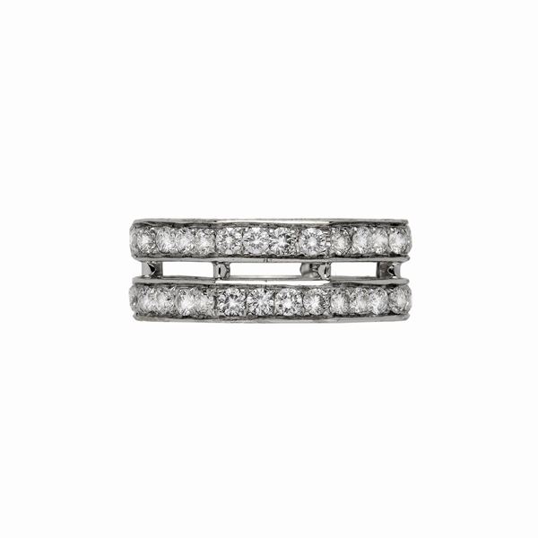 Anello eternè in oro bianco e diamanti