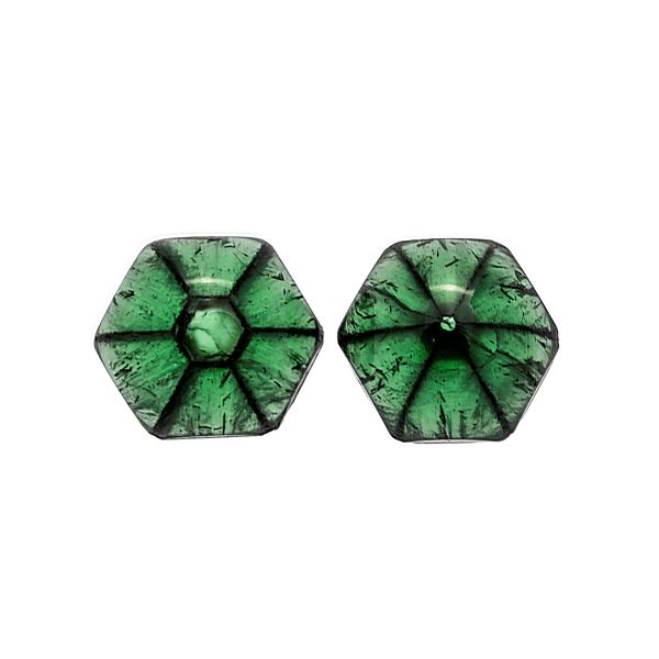 Two emeralds trapiche 