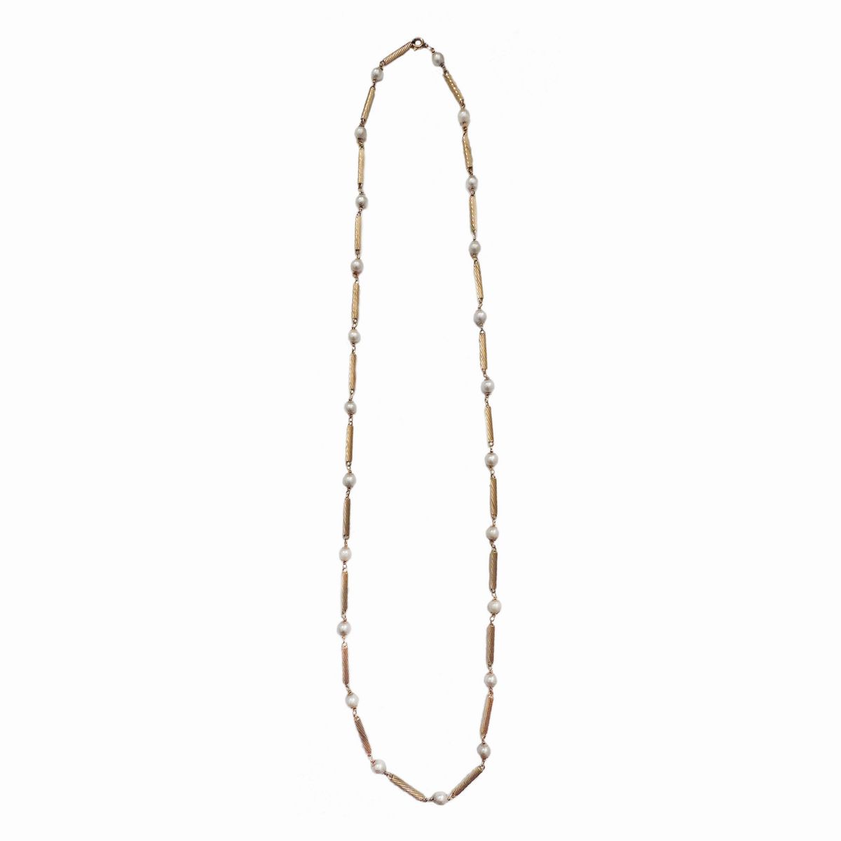Collana in Oro Giallo e Perle Coltivate