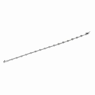 Bracciale Tennis in Oro Bianco e Diamanti