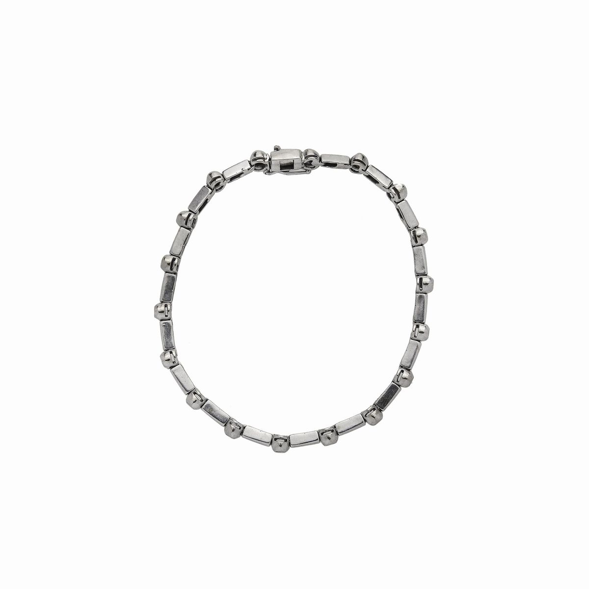 Bracciale Tennis in Oro Bianco e Diamanti
