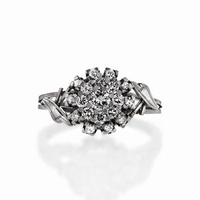 Anello in Oro Bianco e Diamanti
