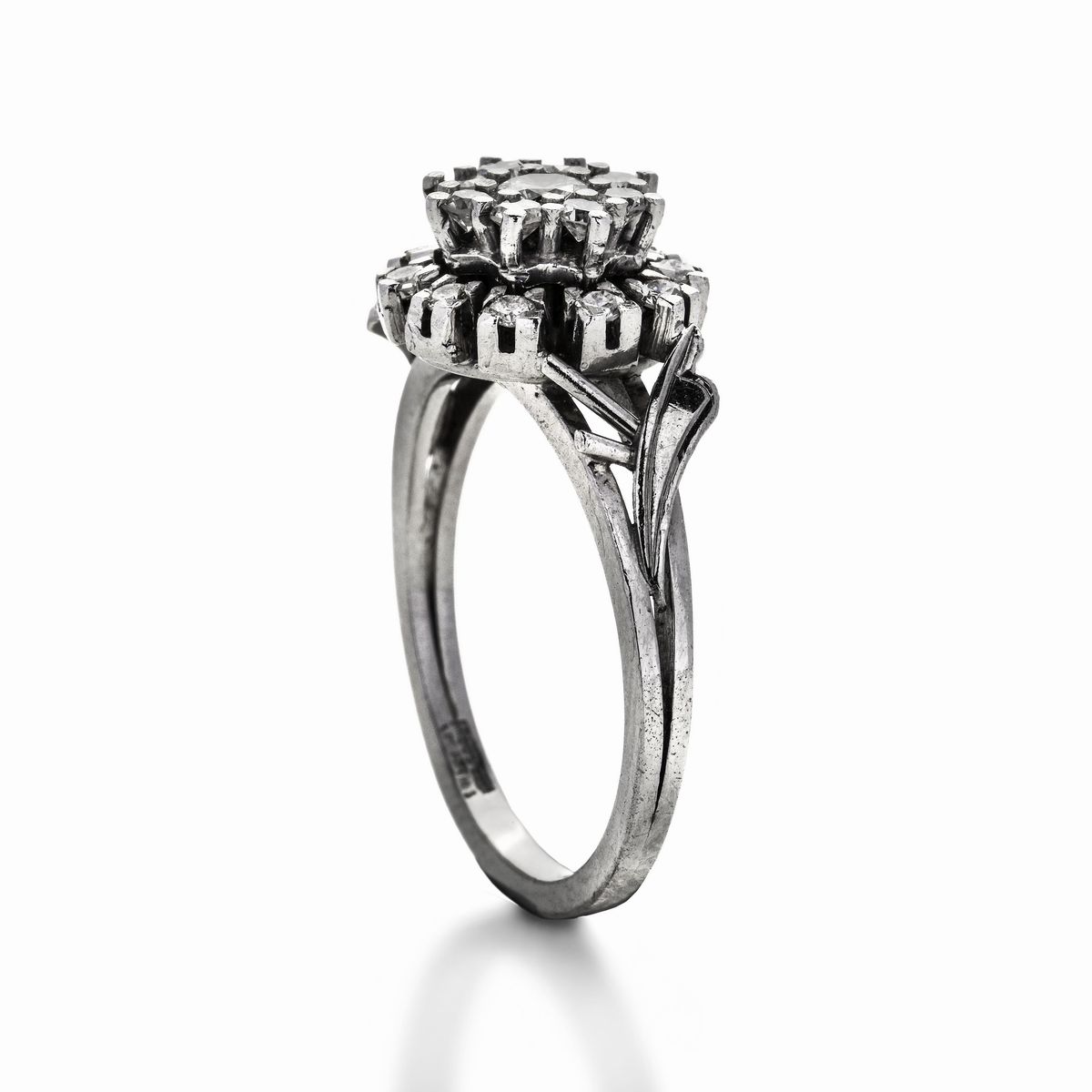 Anello in Oro Bianco e Diamanti