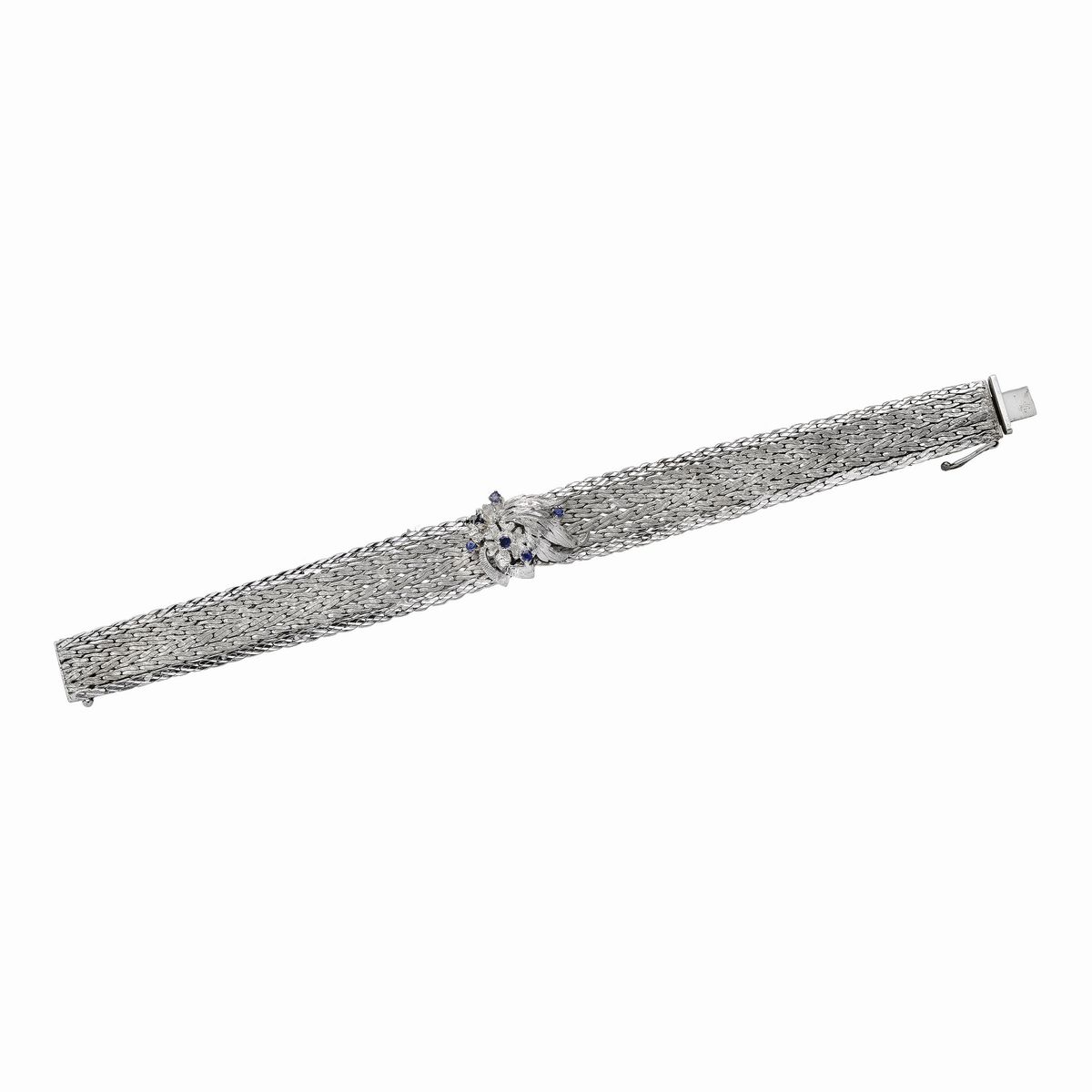 Bracciale in Oro Bianco e Zaffiri