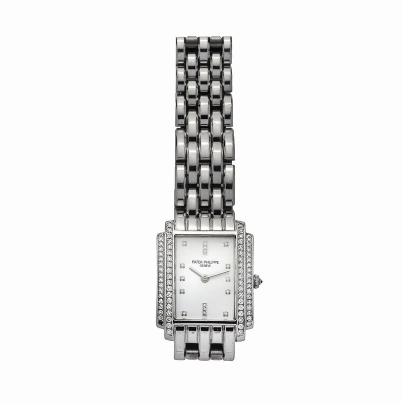 Orologio da Signora in Oro Bianco e Diamanti Gondolo Patek Philippe