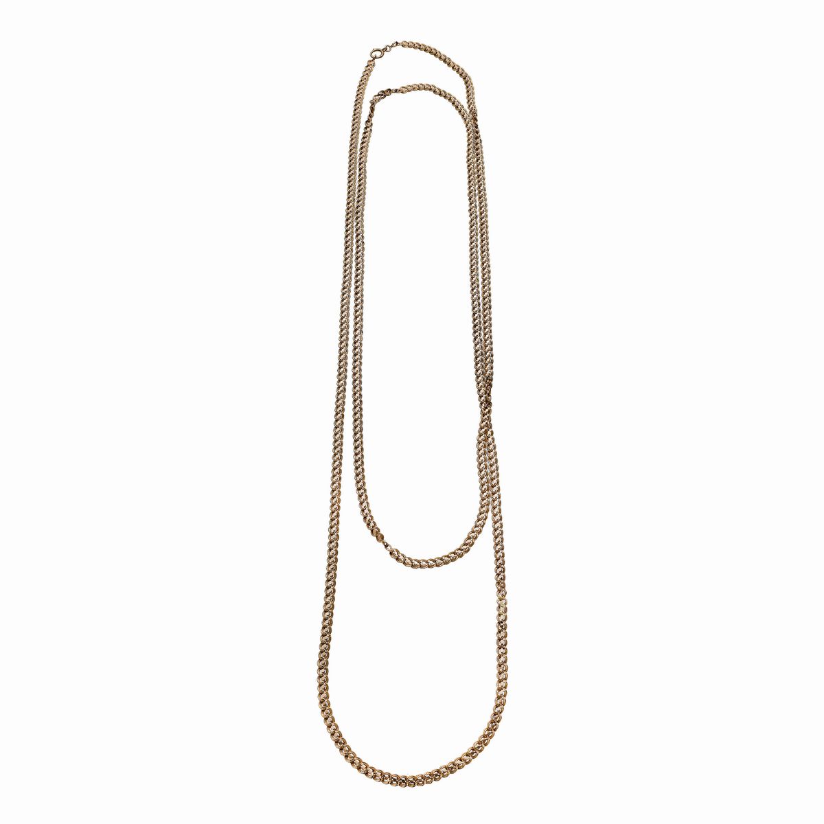 Lunga Collana in Oro a Basso Titolo