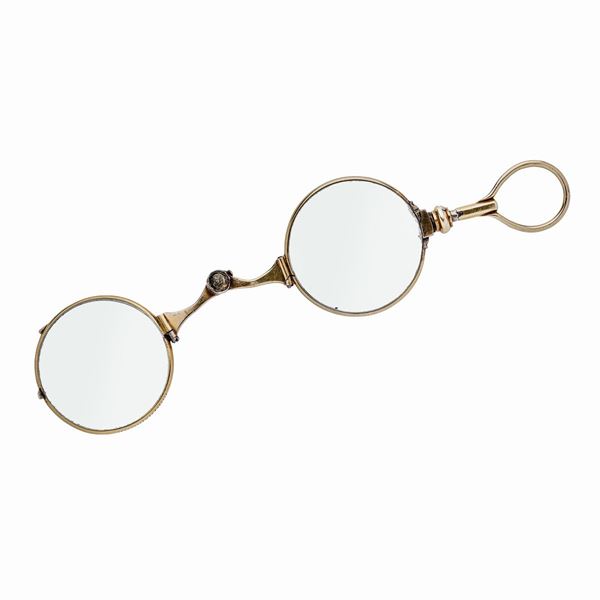 Lorgnette in oro giallo