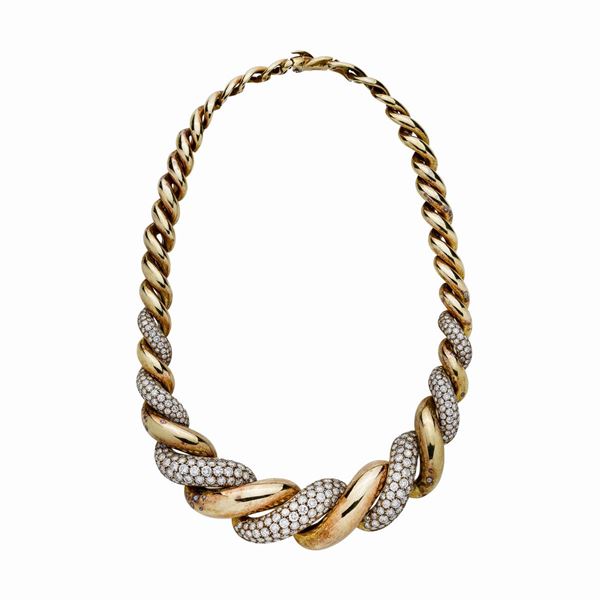 DAMIANI - Collier in oro giallo e diamanti Damiani