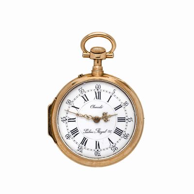 Orologio da Tasca in Oro Giallo e Microperle