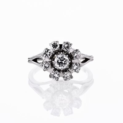 Anello in Oro Bianco e Diamanti