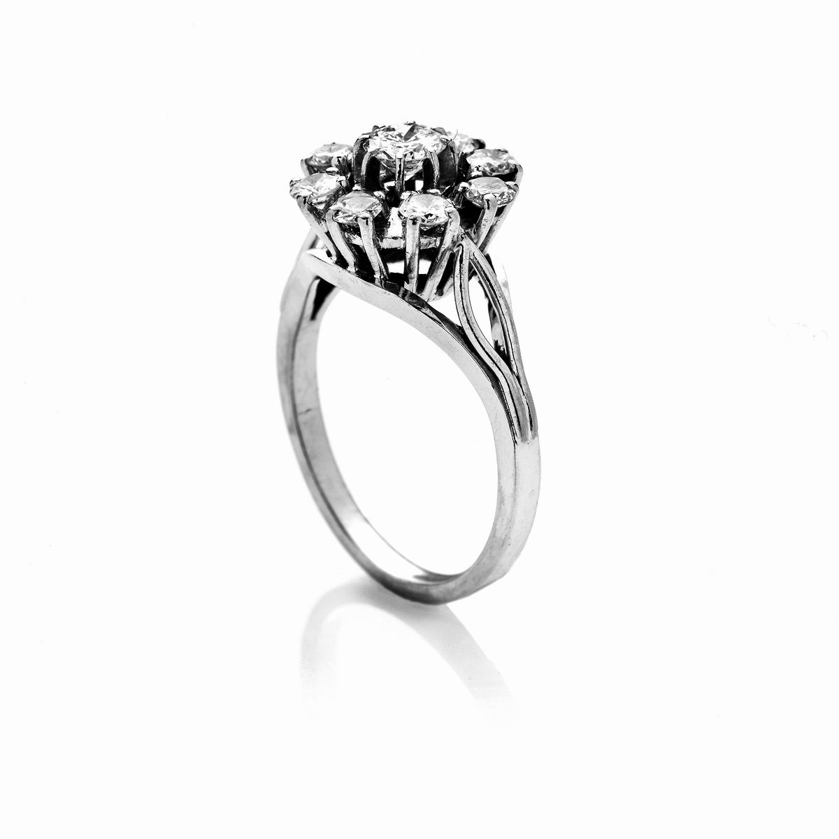 Anello in Oro Bianco e Diamanti