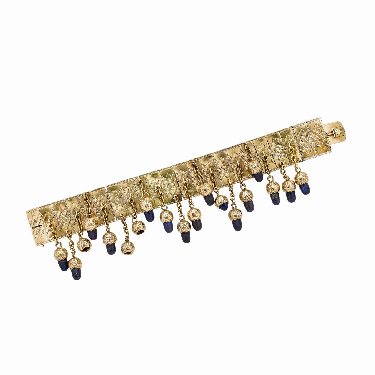 Bracciale in Oro Giallo e Lapislazzulo