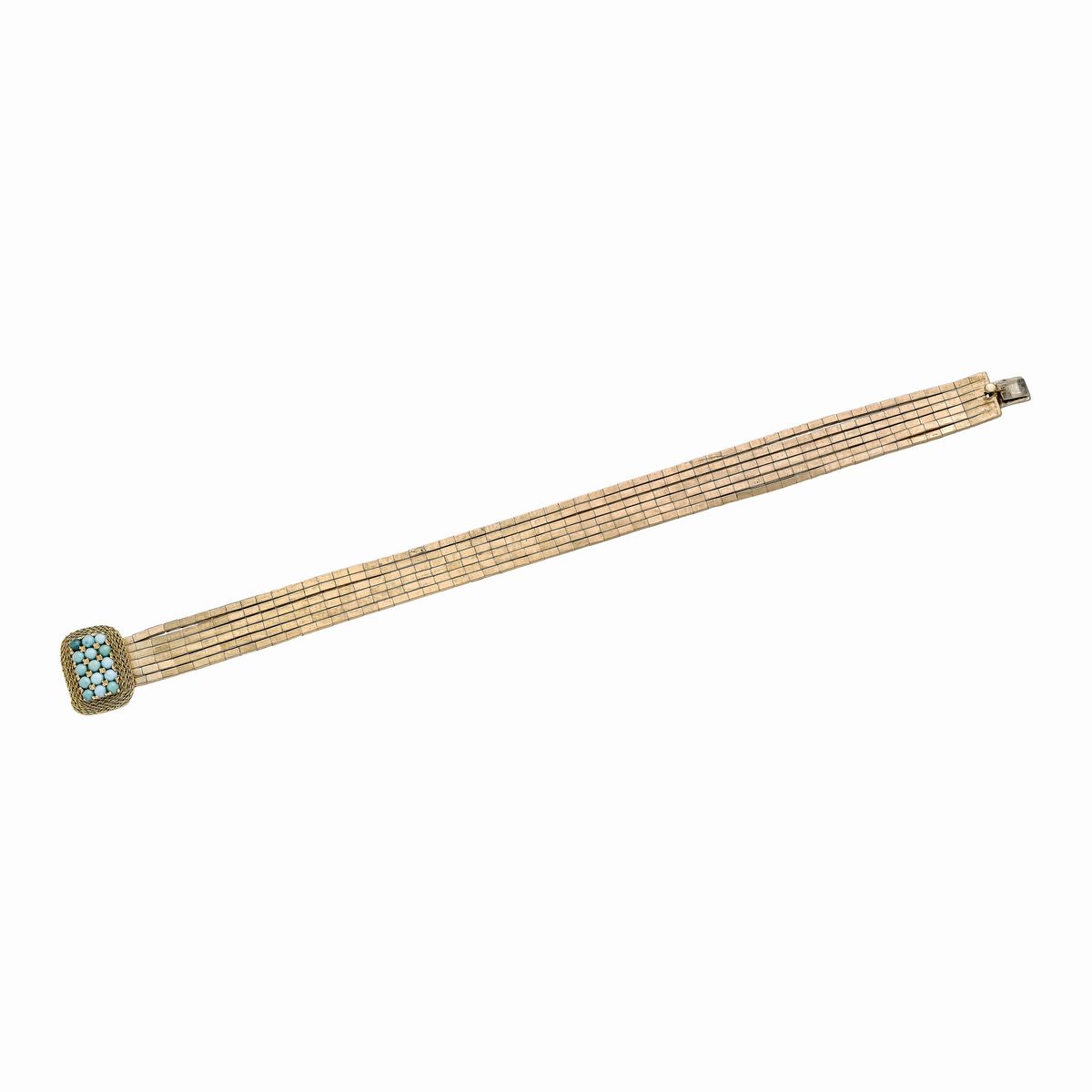 Unoaerre - Bracciale in Oro Giallo e Turchesi uno a Erre