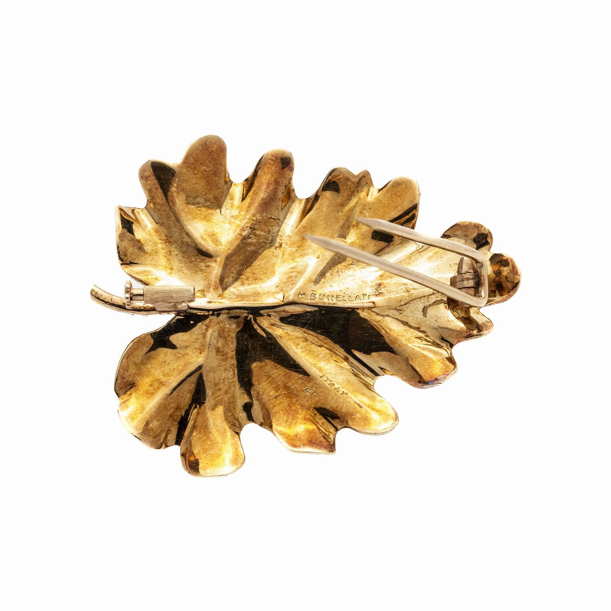 Spilla Foglia in Oro Giallo Mario Buccellati