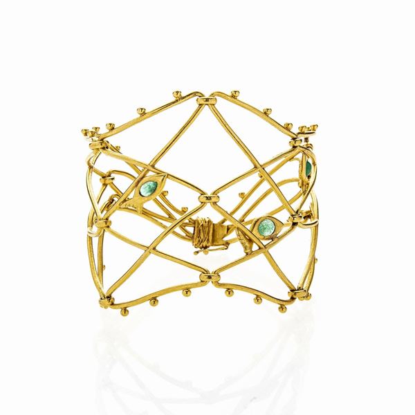 Bracciale in oro giallo e smeraldi Ashley Hicks