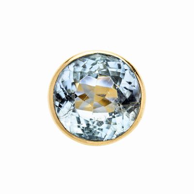 Anello in Oro Giallo e Acquamarina