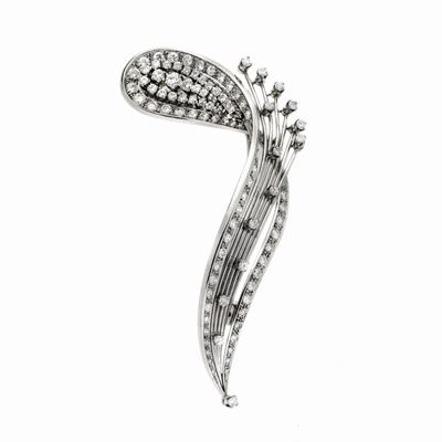Spilla in Platino e Diamanti