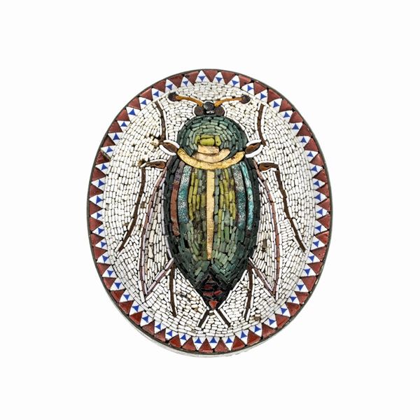 Scarabeo realizzato a micromosaico