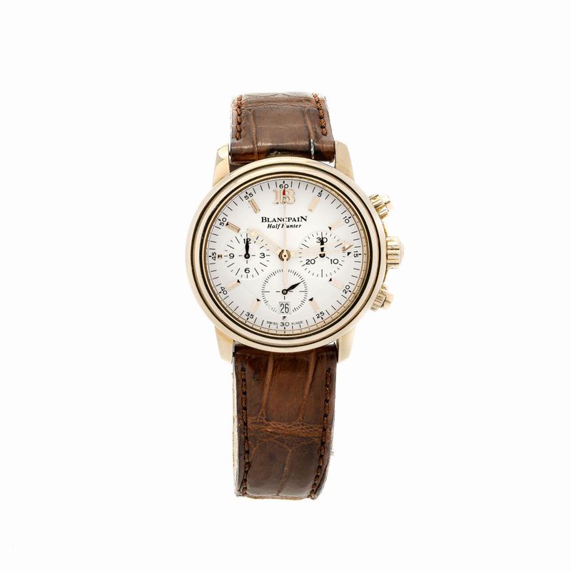 Orologio da Polso con Cronografo in Oro Rosa Blancpain Demi-savonette