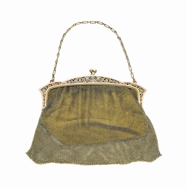 Evening handbag in low titer gold