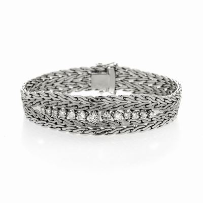 Bracciale in Oro Bianco e Diamanti