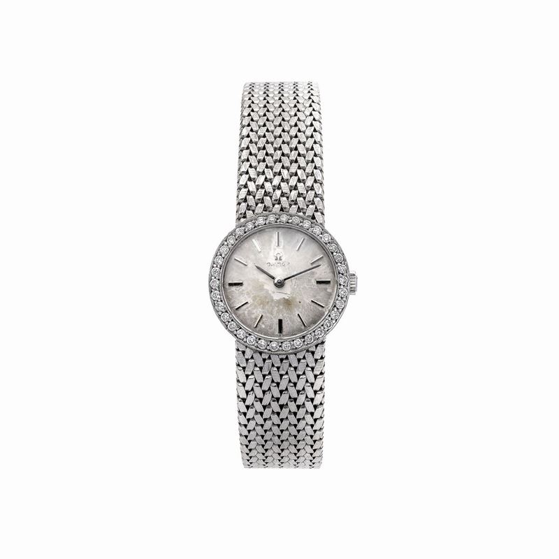 Orologio da Signora in Oro Bianco e Diamanti Omega