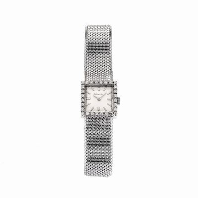 Orologio da Signora in Oro Biacno e Diamanti Zenith