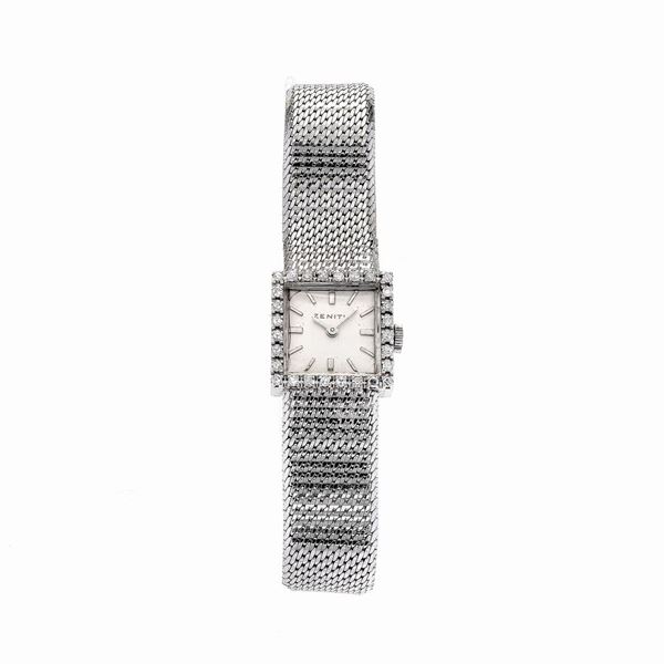 ZENITH - Orologio da signora in oro biacno e diamanti Zenith