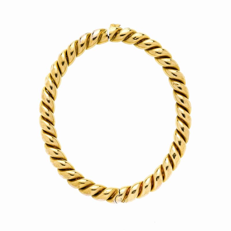 Bracciale Rigido a Torchionne in Oro Giallo